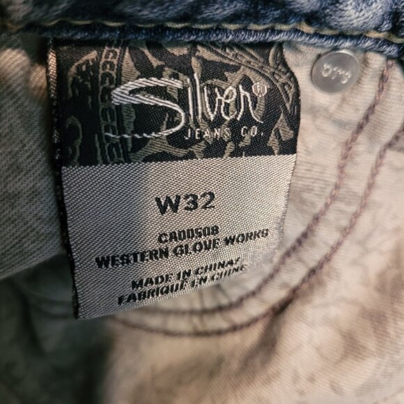 Silver Jeans Size 32 Tuesday Crop Low Rise Tummy Control Thick Stitch Stretch - Picture 6 of 12